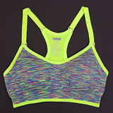 Women Fitness Yoga Sports Bra For Running Gym Adjustable Spaghetti Straps Padded Top Seamless Top Athletic Vest S M L
