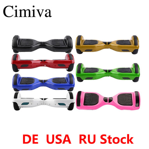Cimiva 6.5 inch Electric Self Balancing Scooter Two Wheels Gyroscopic Hoverboard Smart Skateboard Free Shipping