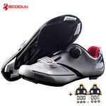 Boodun Breathable Pro Self-Locking Cycling Shoes Road Bike Bicycle Shoes Ultralight Athletic Racing Sneakers Zapatos Ciclismo