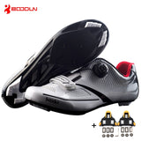Boodun Breathable Pro Self-Locking Cycling Shoes Road Bike Bicycle Shoes Ultralight Athletic Racing Sneakers Zapatos Ciclismo