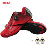 BOODUN New Men Professional Road Bike Shoes Anti-slip Self-locking Cycling Shoes Sports Racing Shoes Sapatos de ciclismo