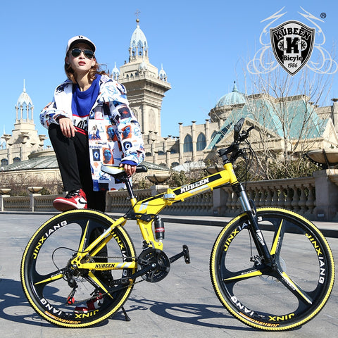 KUBEEN mountain bike 26-inch steel 21-speed bicycles dual disc brakes variable speed road bikes racing bicycle