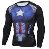 NEW 2018 Superman Punisher Rashgard Running Shirt Men T-shirt Long Sleeve Compression Shirts Gym T-shirt Fitness Sport Shirt Men