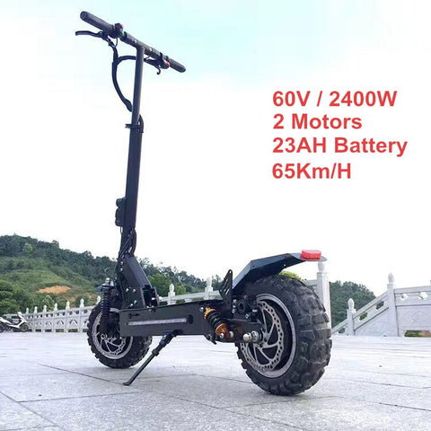FLJ 11inch Off Road Electric Scooter 60V 2400W 65Km/h Strong powerful new Foldable Electric Bicycle fold hoverboad bike scooters