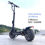 FLJ 11inch Off Road Electric Scooter 60V 2400W 65Km/h Strong powerful new Foldable Electric Bicycle fold hoverboad bike scooters