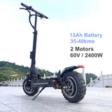FLJ 11inch Off Road Electric Scooter 60V 2400W 65Km/h Strong powerful new Foldable Electric Bicycle fold hoverboad bike scooters