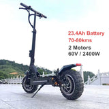 FLJ 11inch Off Road Electric Scooter 60V 2400W 65Km/h Strong powerful new Foldable Electric Bicycle fold hoverboad bike scooters