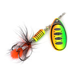 FTK 1Pcs Mepps Spinner Bait 7.5g 12g 17.5g Spoon Lures Metal Fishing Lure Bass Hard Bait With Feather Treble Hooks  13 colors