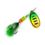 FTK 1Pcs Mepps Spinner Bait 7.5g 12g 17.5g Spoon Lures Metal Fishing Lure Bass Hard Bait With Feather Treble Hooks  13 colors