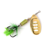 FTK 1Pcs Mepps Spinner Bait 7.5g 12g 17.5g Spoon Lures Metal Fishing Lure Bass Hard Bait With Feather Treble Hooks  13 colors