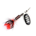 FTK 1Pcs Mepps Spinner Bait 7.5g 12g 17.5g Spoon Lures Metal Fishing Lure Bass Hard Bait With Feather Treble Hooks  13 colors
