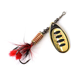 FTK 1Pcs Mepps Spinner Bait 7.5g 12g 17.5g Spoon Lures Metal Fishing Lure Bass Hard Bait With Feather Treble Hooks  13 colors