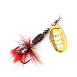 FTK 1Pcs Mepps Spinner Bait 7.5g 12g 17.5g Spoon Lures Metal Fishing Lure Bass Hard Bait With Feather Treble Hooks  13 colors