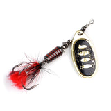 FTK 1Pcs Mepps Spinner Bait 7.5g 12g 17.5g Spoon Lures Metal Fishing Lure Bass Hard Bait With Feather Treble Hooks  13 colors