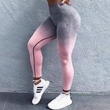 Nepoagym Women Ombre Seamless Leggings In TEAL High Waisted Yoga Pants Woman Sport Leggings Training Tights Gym Fitness Leggings