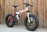 Snow Bike Folding MTB 20" 7 21 24 27 speed double disc mountain Fat Bicycle Suspension Steel Frame 4" Tire aluminum wheel 20kgs