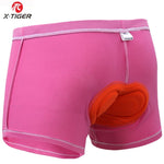 X-Tiger Mens Cycling Shorts Cycling Underwear Pro 5D Gel Padded Shockproof Black Cycling Underpant Bicycle Shorts Bike Underwear