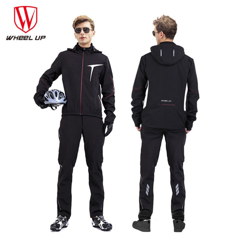 WHEEL UP Pro 2018 Winter Cycling Clothing Man Jersey Set Thermal Fleece Cycling Clothes Suit Bike Bicycle Sportswear Jacket Pant