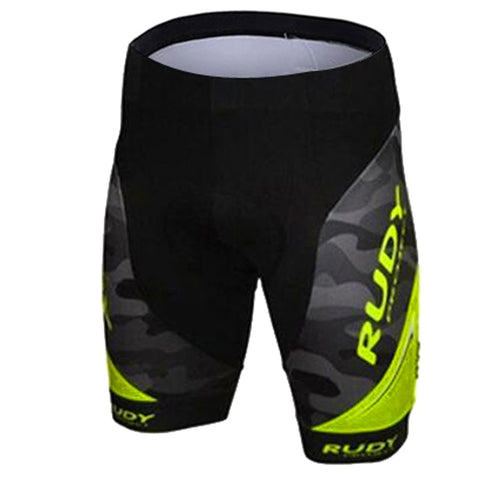 Rudy Brand Flour Yellow Pro Cycling Shorts Men 3D Anti Slip Padded Gel Cycling MTB Bike Shorts Mountain Bicycle Short Pants