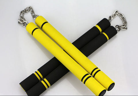 Kung Fu Nunchakus Martial Arts Safety Foam Nunchakus Sponge Double Truncheon with Stainless Steel Chain