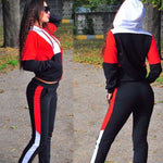 2018 Workout Clothes For Women Casual Sportswear Long Sleeve Gym Clothing Fitness Sport Suit Running Suit Yoga Set Two Piece