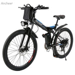 ANCHEER New Electric Bike 26'' Mountain Bike 36V Foldable Electric Power Mountain Bicycle with Lithium-Ion Battery ebike E-bike