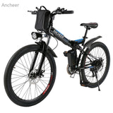ANCHEER New Electric Bike 26'' Mountain Bike 36V Foldable Electric Power Mountain Bicycle with Lithium-Ion Battery ebike E-bike
