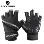 ROCKBORS Gym Hand Gloves Anti-Slip Breathable Weight Lifting Fitness Gloves Sports Body Building Half Finger Protective Gloves