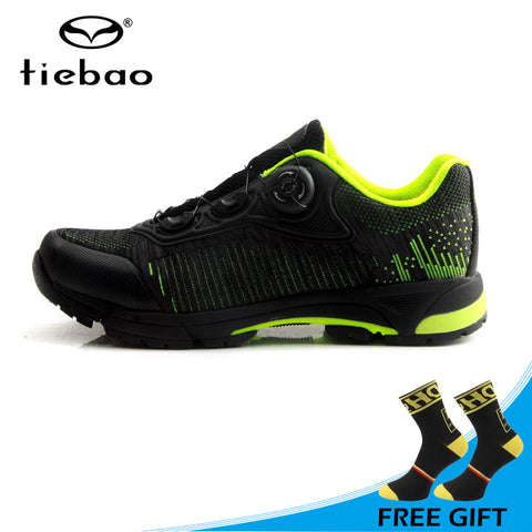Tiebao Brand Leisure Cycling Shoes Mountain Bike Bicycle Self-locking Shoes Non-slip Breathable Bike Sneakers MTB Zapato