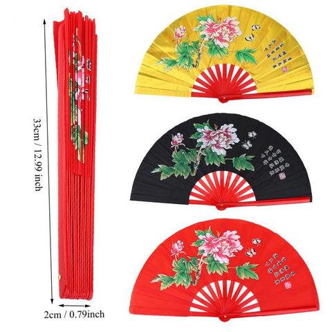 Fitness tai chi fan martial artsshirts kung fu taichi taiji performance two dragons fans